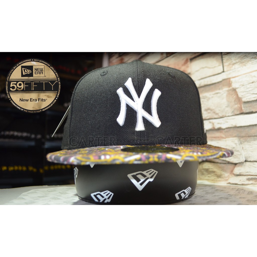 特價 New Era MLB NY Yankees Pattern 59Fifty 美國大聯盟紐約洋基帽簷設計全封尺寸帽