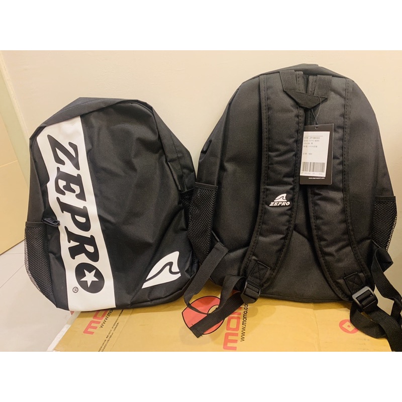 「 全新 」 ZEPRO 後背包-黑，側邊有水壺袋 1個原價980 特價320元