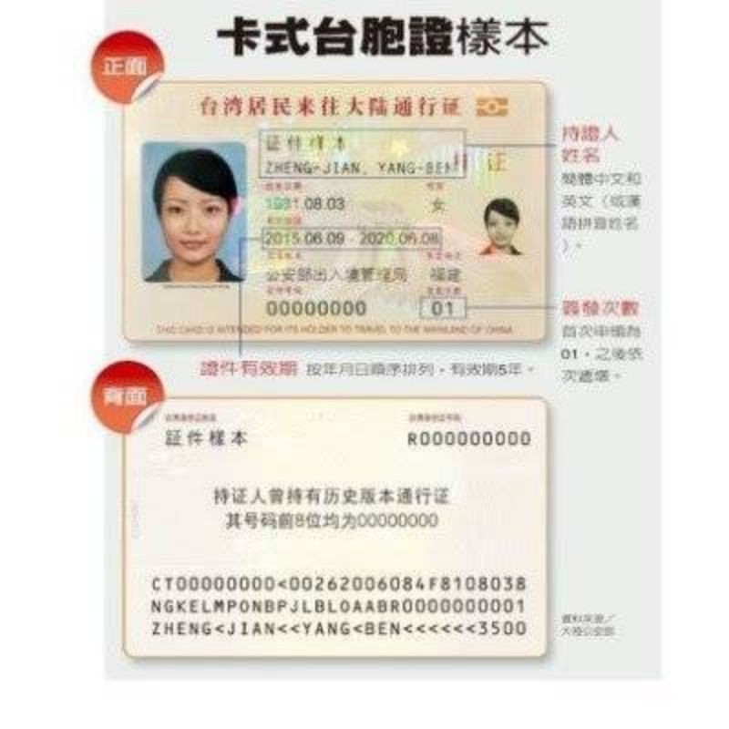 辦卡式台胞證 送 多功能隨身證件護照包