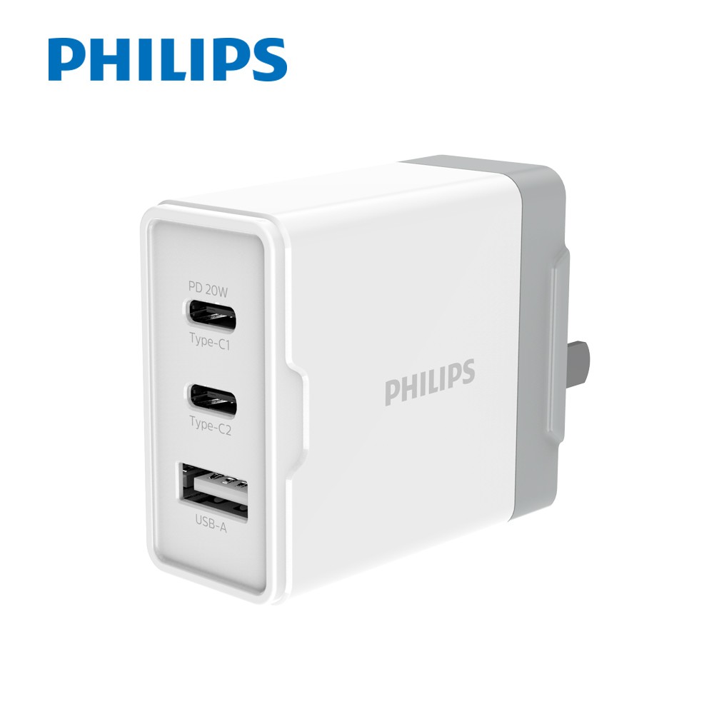 PHILIPS 飛利浦 DLP4328C 44W typeC/USB 3孔PD/QC快充充電器 旅充 現貨 蝦皮直送