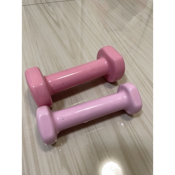 「正品現貨」二手瑜珈用品 台灣迪卡儂馬卡龍糖果色PVC健身運動啞鈴 (0.5~1KG) NYAMBA