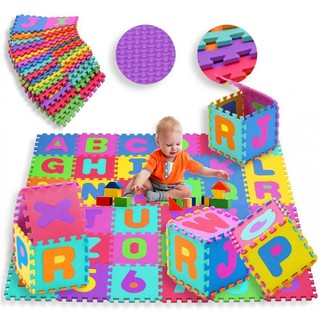 36x 嬰兒兒童房字母數字泡沫爬行遊戲地墊拼圖