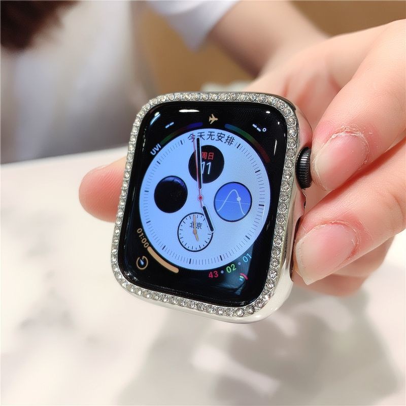 特價 適用蘋果SE手錶Applewatch保護殼鑲鑽iwatch456代保護套3防摔邊框