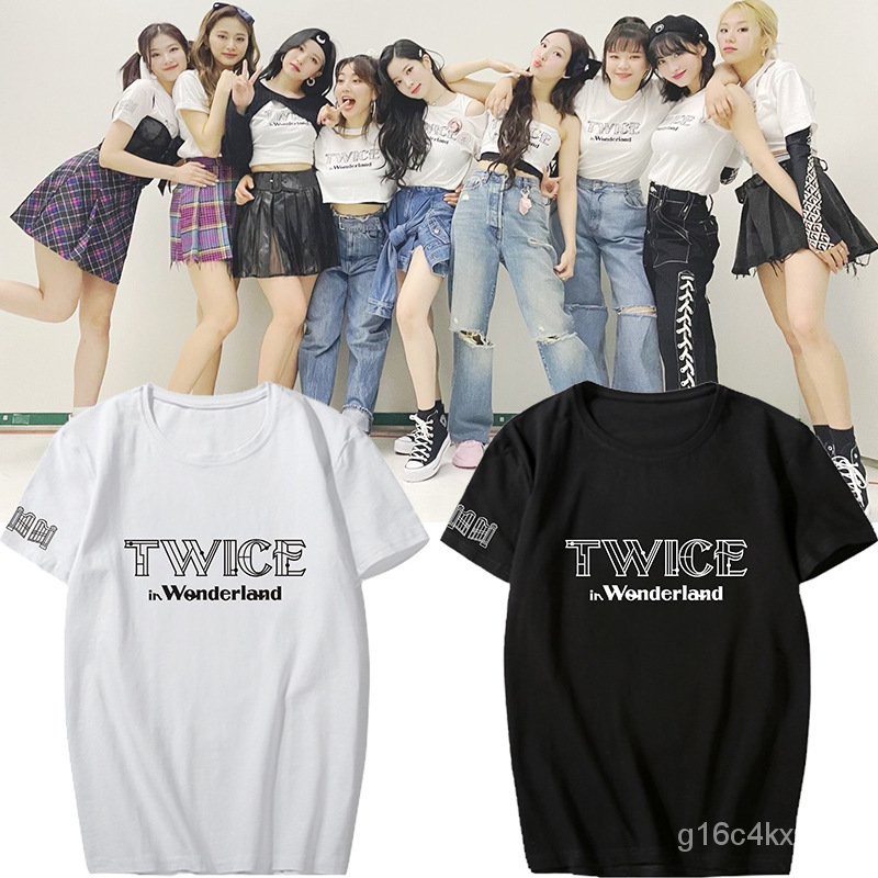 Twice演唱會in Wonderland周邊應援打歌服同款短袖t恤衫男女上衣 蝦皮購物