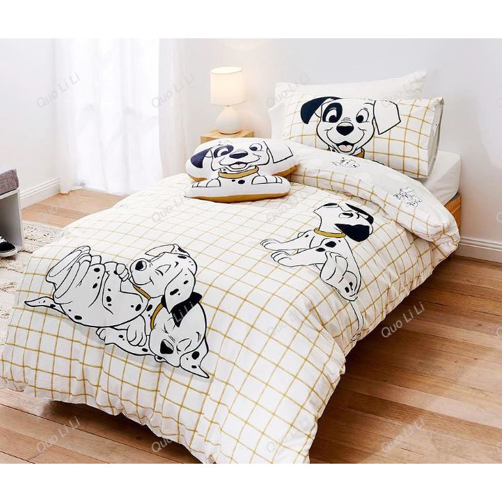 ღ果狸狸小舖 現貨 迪士尼正版 101忠狗 卡通 動物 棉質 床包 枕頭套 枕套 被單 被套 寢具