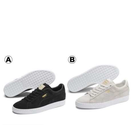 suede classic metal badge trainers