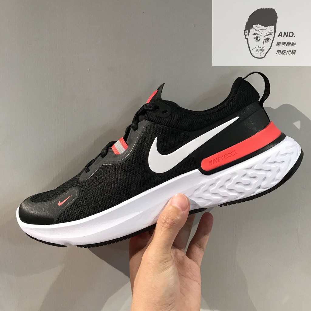 【AND.】NIKE REACT MILER 黑白紅 慢跑 運動 透氣 拼接 男款 CW1777-001