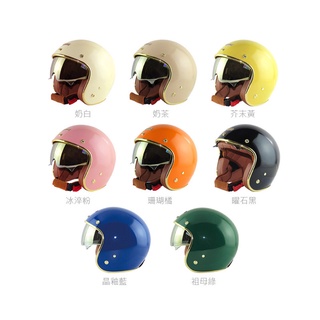 華泰 Ninja 安全帽 K-806B 晶淬 金色邊框 多層膜內墨鏡 皮革 金屬齒排釦 全拆洗 復古帽《比帽王》