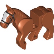 【瘋豬】LEGO樂高 馬 深橘色 可站立 10352c01pb08 (Horse)(城堡 徵兵 騎士)