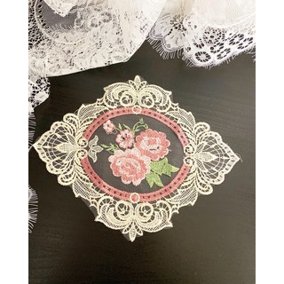 法式古典花朵蕾絲刺繡墊 蕾絲桌墊 蕾絲桌布 蕾絲布