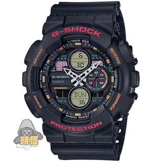 【CASIO】台灣卡西歐公司貨 G-SHOCK 復古音響風格雙顯手錶 200米防水(GA-140-1A4)