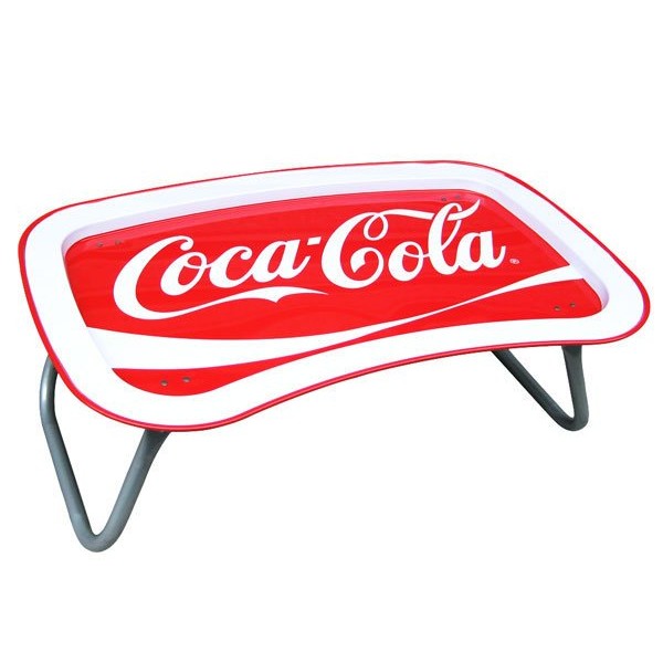 美國進口 COCA COLA 可口可樂 可樂 金屬托盤摺疊桌 野餐桌 小餐桌 方便收納不占空間