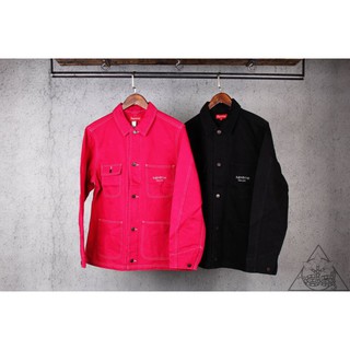 【HYDRA】2016FW Supreme Denim Chore Coat 單寧 牛仔 外套 黑 桃紅【SUP145】