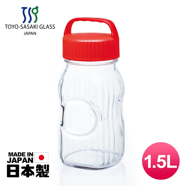 【TOYO-SASAKI GLASS東洋佐佐木】日本製玻璃梅酒瓶1.5L (77860-R)醃漬瓶/保存罐/釀酒瓶/果實