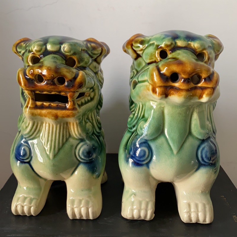 早期鶯歌陶瓷 雙獅🔹值得收藏🔹