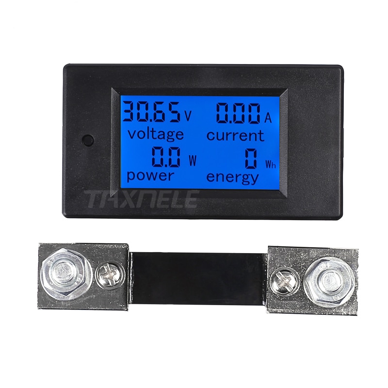Pzem-051 PZEM-031 直流電壓表電流表功率能量數字電壓電流表 LCD 4 英寸直流 6.5-100V 20