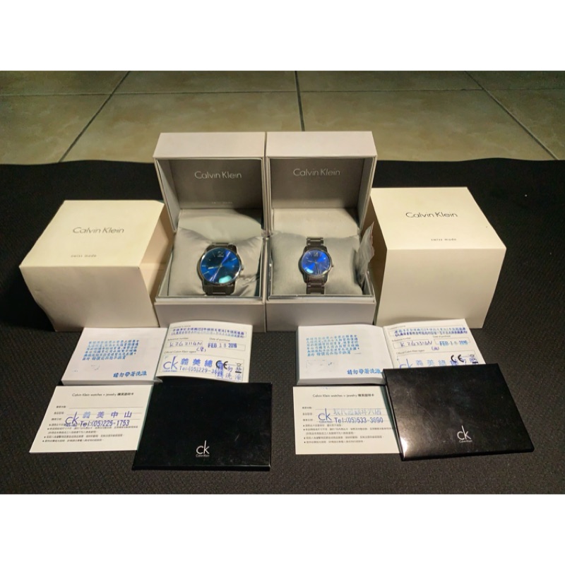 Calvin Klein CK寶藍經典低調奢華情侶對錶 可拆買（真心喜歡可議價）