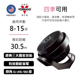 美國VORNADO沃拿多 8-12坪用 渦流空氣循環扇 735B-TW 美國原裝進口