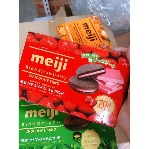 現貨日本🇯🇵明治meiji夾心餅抹茶  草莓  焦糖