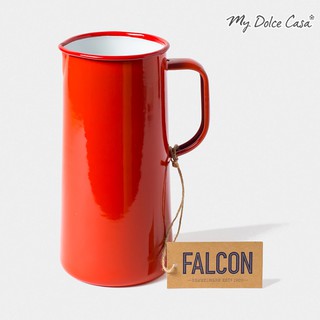 Falcon 獵鷹琺瑯 琺瑯冷水壺 3品脫 水瓶 水壺 琺瑯壺 1.7L 紅白[MBW09]