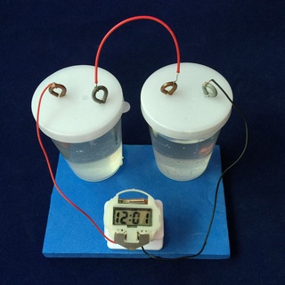 科技小製作 小學生diy鹽水發電鐘錶套裝 手工發明科學實驗器材料