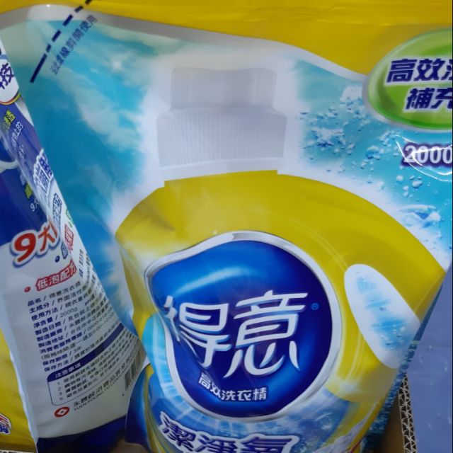 得意衣物清潔類洗衣精補充包2000g 6包 箱 Pchome 24h購物