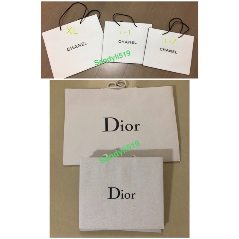 CHANEL 香奈兒提袋 🔥新款黑邊白底 黑色LOGO紙袋/提袋/禮品包裝袋 Armani提袋