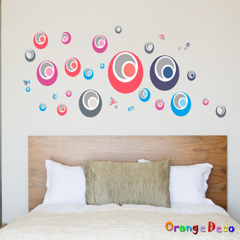 【橘果設計】圓圈 壁貼 牆貼 壁紙 DIY組合裝飾佈置