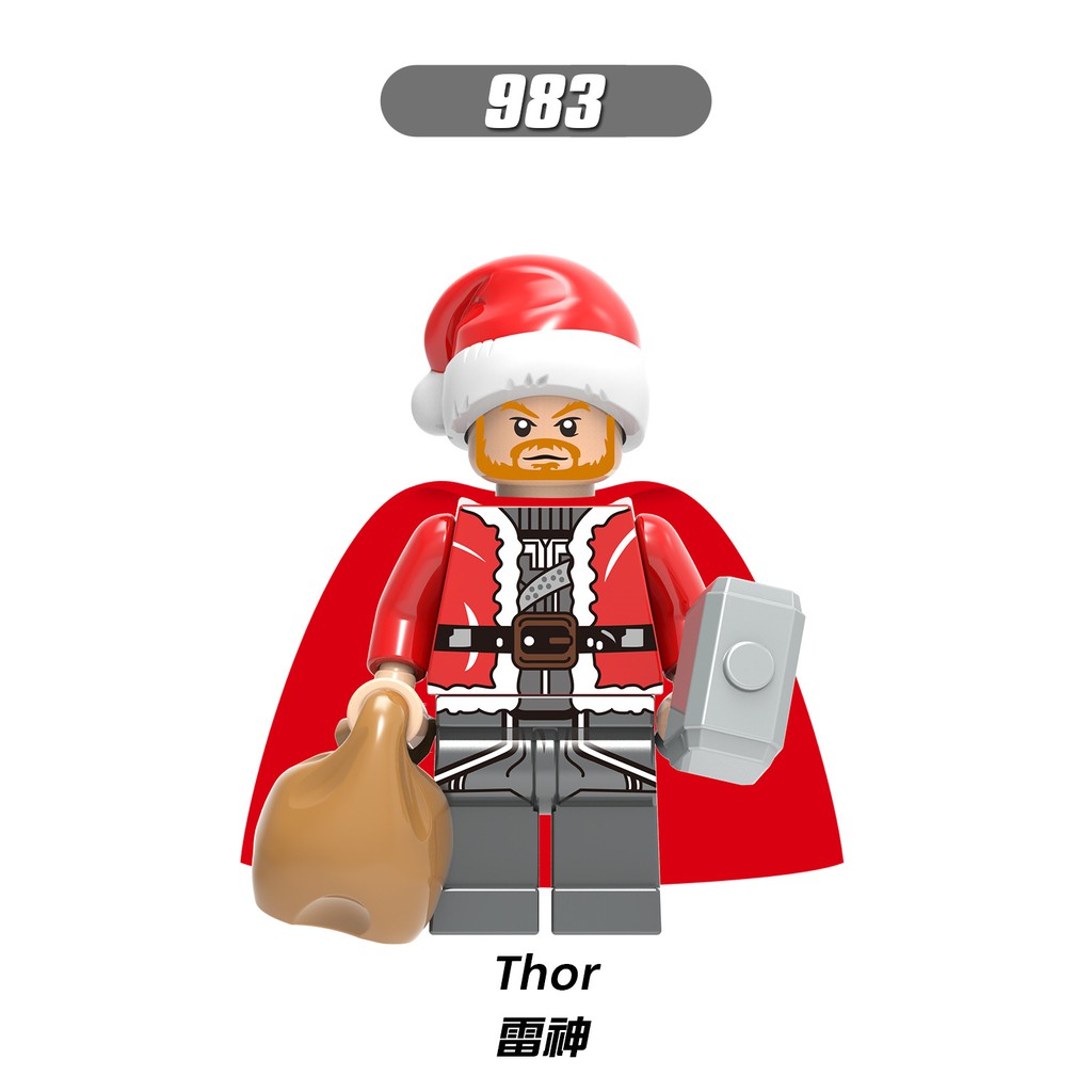 【積木班長】983聖誕雷神索爾雷神索爾聖誕節超級英雄人偶欣宏袋裝/相容積木