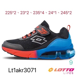 Image of R3071(滿1000元免運)NEW 新上架 LOTTO 樂得 SHINY 閃耀跑鞋運動鞋 男女童鞋 黑藍紅色