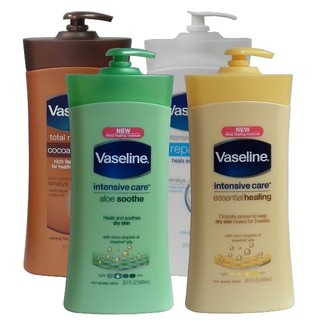 精裝封膜~ Vaseline乳液600ml~美國版/加拿大版~全效/鎖水/可可亞/蘆薈~印度版黃瓶白瓶特價
