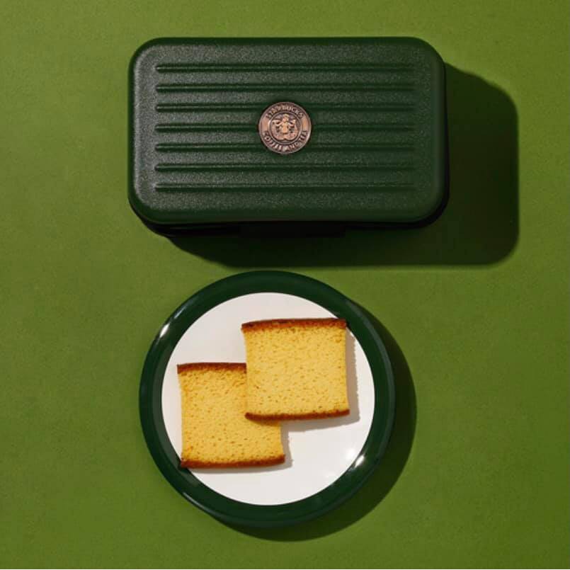 Starbucks星巴克--蜂蜜蛋糕脆餅橄欖綠收納包 Castella Rusk Box(不含蜂蜜蛋糕脆餅)