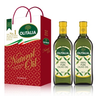 ~* 蝦皮代開發票 *~義大利 奧利塔 Olitalia 純橄欖油禮盒組(1000mlx2瓶) 超取限一組