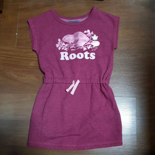 二手 roots 女童 短袖洋裝 3T