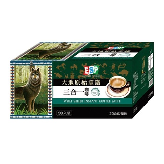 西雅圖 大地原始拿鐵三合一咖啡 20g x 50包【家樂福】