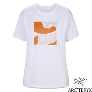 【 ARCTERYX 始祖鳥】女款輕量透氣快乾短袖圓領排汗衣 Skeletile / 白/日光粉 29863