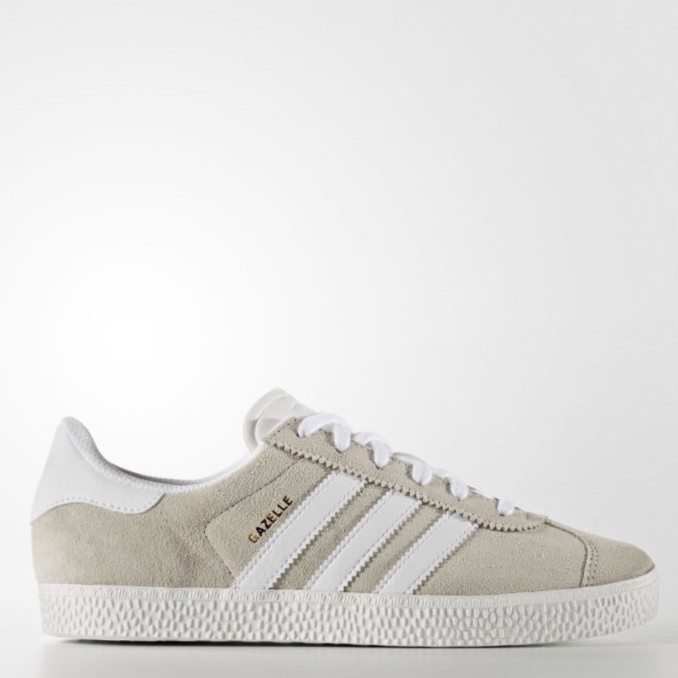 【全新】ADIDAS ORIGINALS GAZELLE II 米白色 女大童