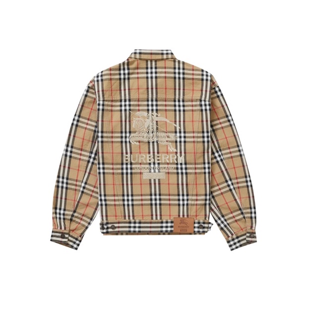 Supreme Burberry Denim Trucker Jacket 牛仔外套 經典格紋