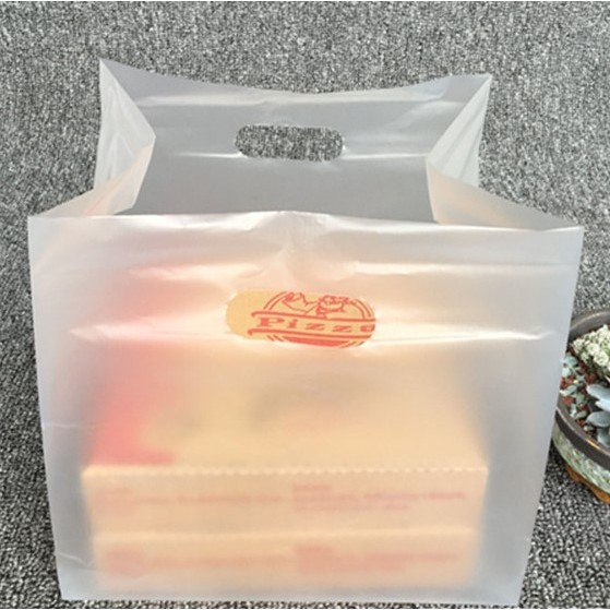 烘焙蛋糕包裝袋方形禮物袋子塑膠袋披薩寬底方底手提袋超大 12吋 蛋糕盒提袋單個販售