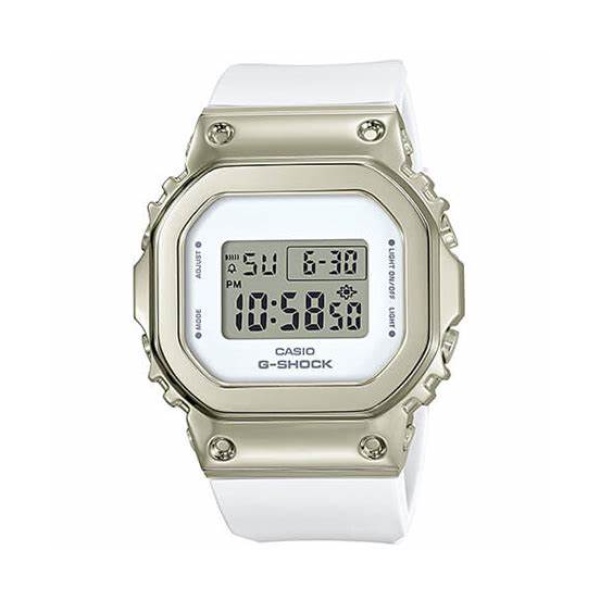 【CASIO G-SHOCK】輕盈舒適方型香檳色系休閒數位運動腕錶-香檳金 GM-S5600G-7