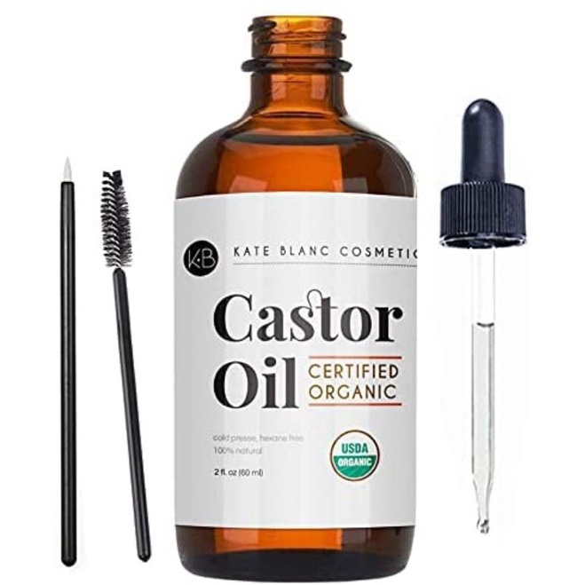 現貨Kate Blanc 100%蓖麻油 60ml Castor Oil USDA有機認證 睫毛.眉. 頭髮生長 3件組