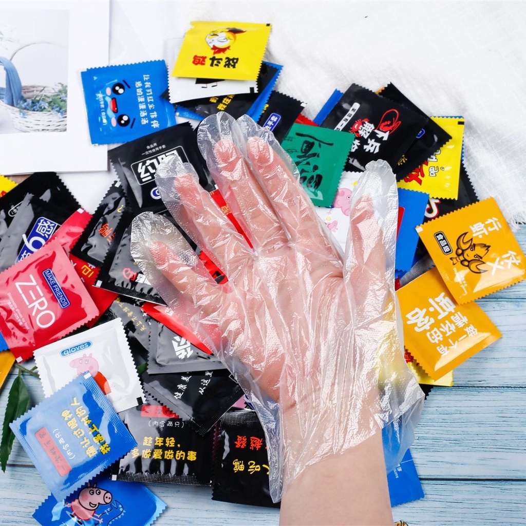 【知久道具屋】一次性手套 1包2入 獨立包裝 手扒雞手套 塑膠手套 拋棄式 工作手套 免洗手套 PE手套
