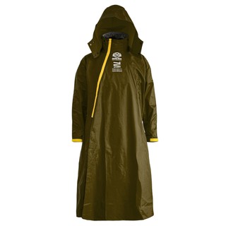 Outperform 去去雨水走Plus(背包款) 斜開雙拉鍊專利連身雨衣 橄欖綠 一件式雨衣 連身式雨衣《比帽王》