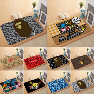 Bape 印花門墊現代臥室家用廚房地毯浴室墊地墊裝飾地毯