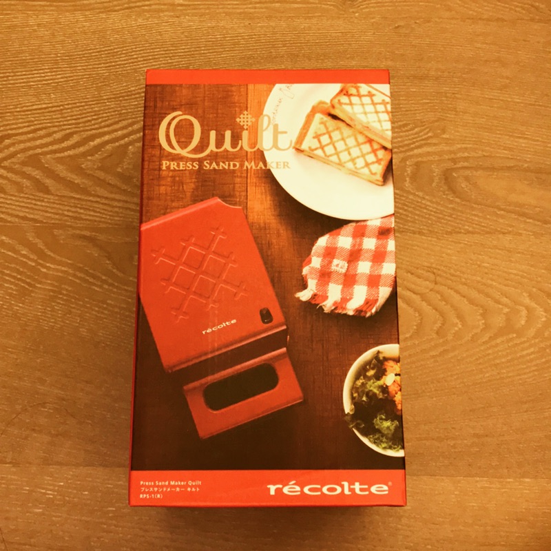 日本麗克特rocolte-Quite格子三明治機-甜心紅