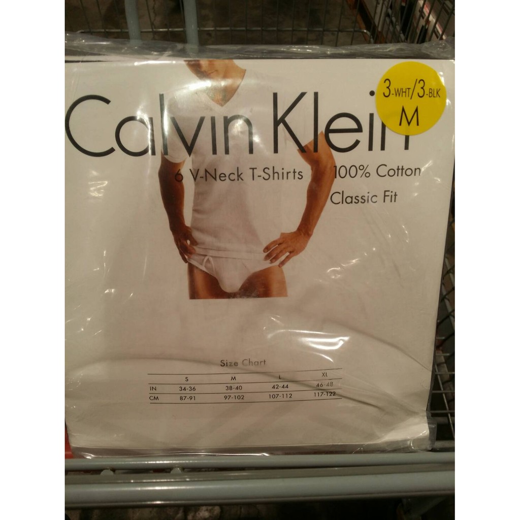 costco 代購 Calvin Klein CK 凱文克萊 男純棉V領T恤/內衣/上衣(6件/組)