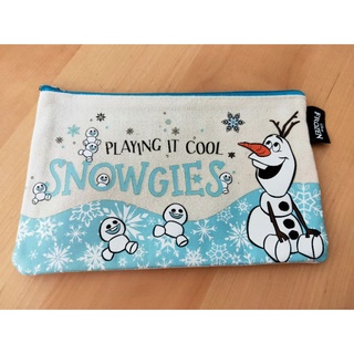 （現貨）Disney Frozen雪寶帆布拉鍊袋/筆袋/化妝包/收納袋