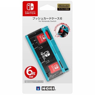 Nintendo Switch原廠HORI 6入彈跳式卡帶盒 6枚收納 藍色款 NSW-127 【歡樂交易屋】
