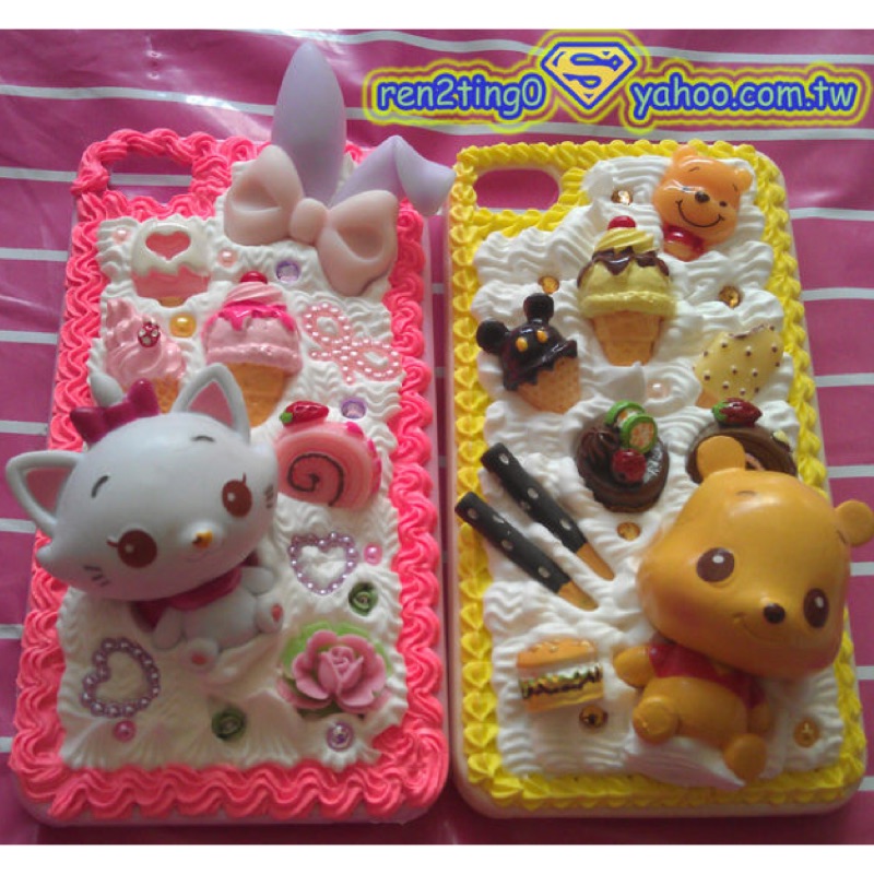 維尼熊奶油殼手機殼背蓋黃白粉紅色瑪莉貓訂做皮套A8 iphone7plus Oppo f1 r9plus note5