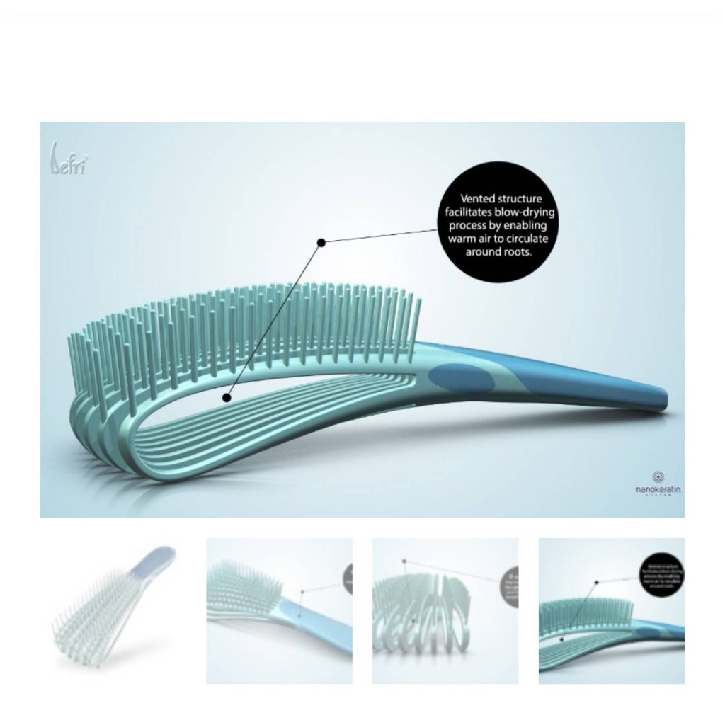 Nano Brfri Brush 爪爪梳子8爪彈力 142根梳抗糾結不拉扯保護頭皮與髮根直達髮尾乾濕髮兩用 390 蝦皮購物